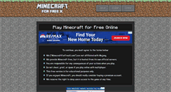 Desktop Screenshot of minecraftforfreex.com